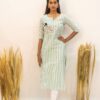 Gaaba Makeover Stripe Green Kurti-0