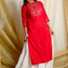 Gaaba RED festive monochrome kurti-10330