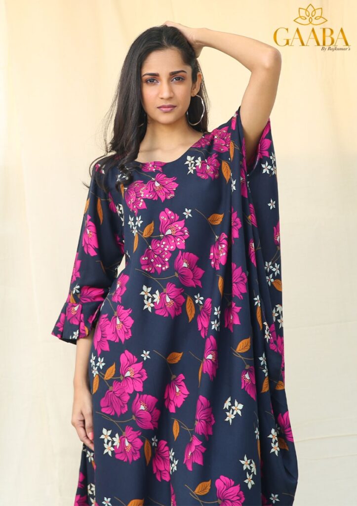 Bougainvillea Asymmetrical Dress - Gaaba