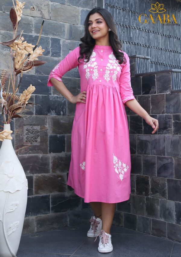 Bubbly Pink Gaaba Dress-0