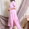 Gaaba pink pastel kurta pants with embroidered butis-13215