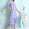 Gaaba Lavender Pearls Cotton Dress-13725