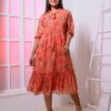 Peach Bhumi georgette dress-0