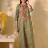 Green Gaurwi cotton embroidered kurti-14255