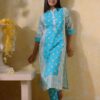 BLUE Jambavati cotton kurta pants setD-14410