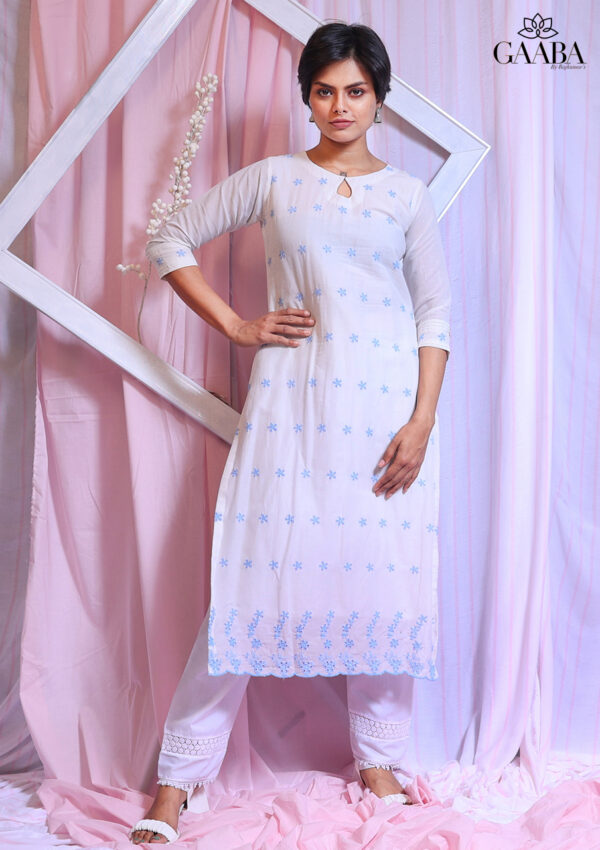 Aggregate 215+ white dress kurti super hot